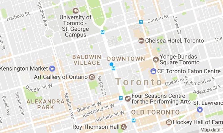 Map of Downtown Toronto