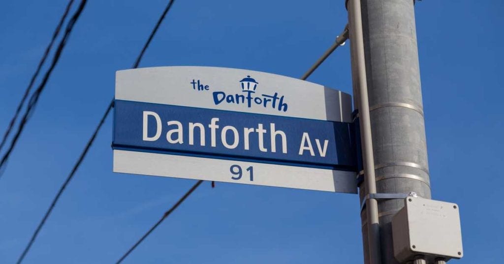 Danforth Street Sign