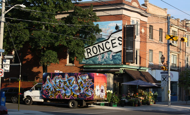 Roncesvalles Mural With Graffiti Truck