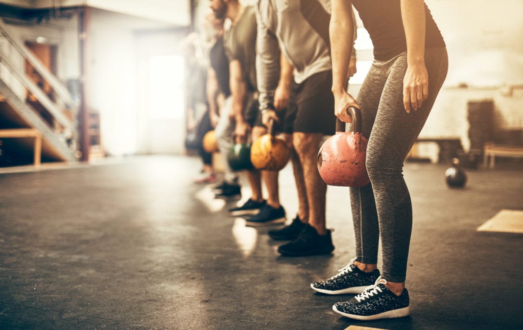 Group Exercising with Kettle Bells