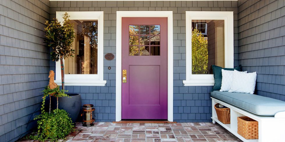 Purple front door